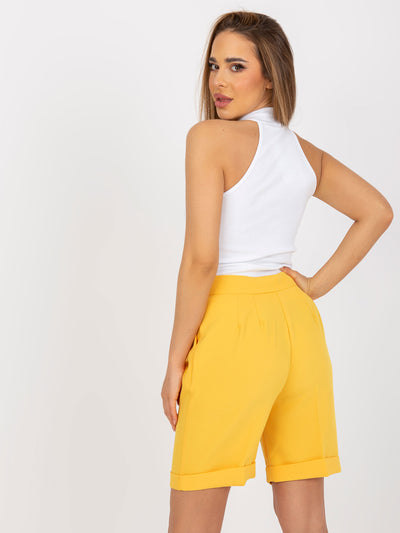RUE PARIS  Biały prążkowany top basic bez rękawów