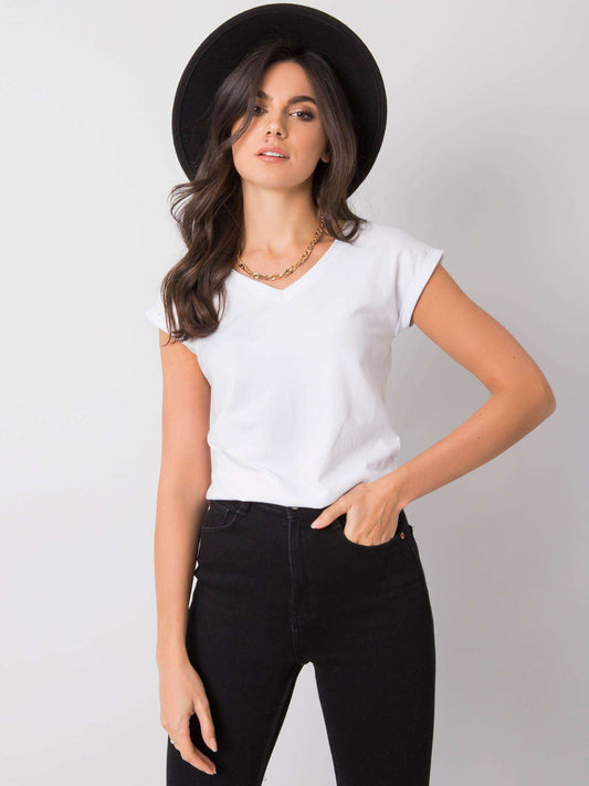 Biały damski t-shirt basic