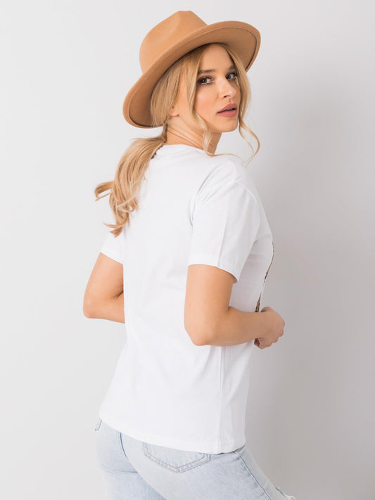 Biały t-shirt z bawełny