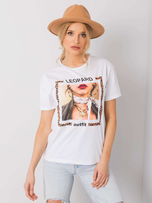 Biały t-shirt z bawełny