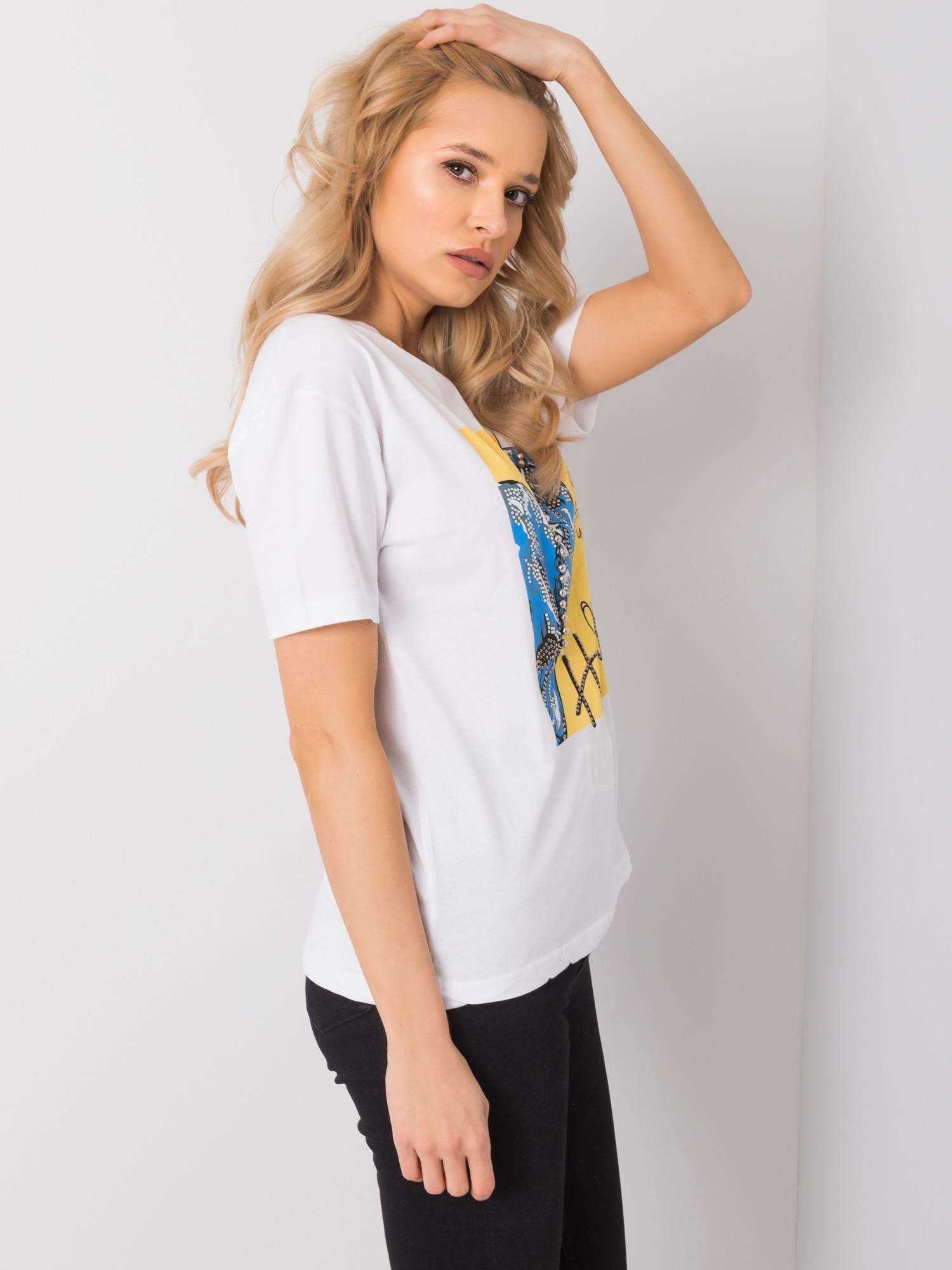 Biały bawełniany t-shirt