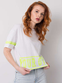 Biały t-shirt damski z nadrukiem