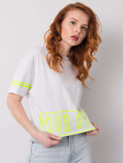 Biały t-shirt damski z nadrukiem