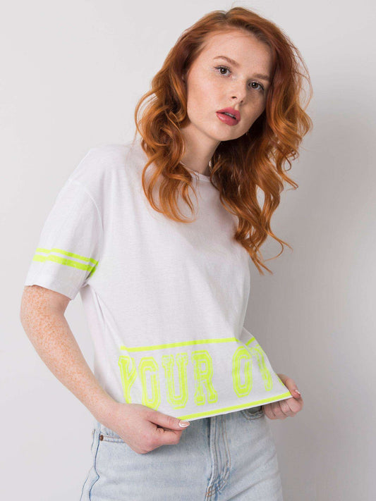 Biały t-shirt damski z nadrukiem