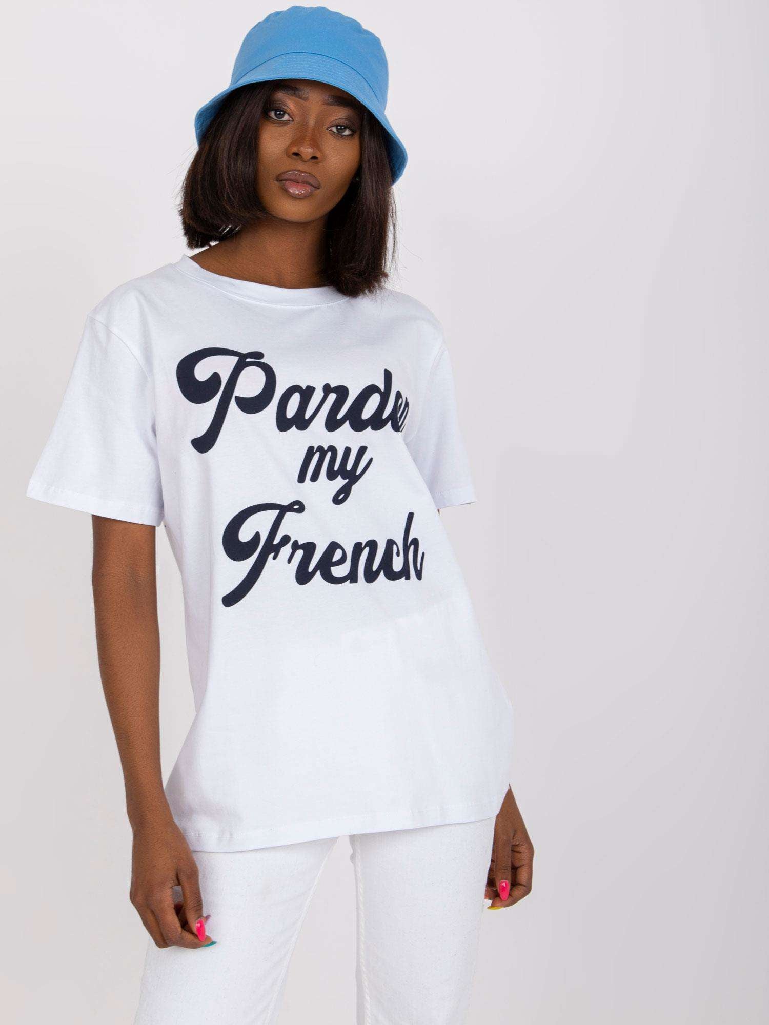 Biały t-shirt damski