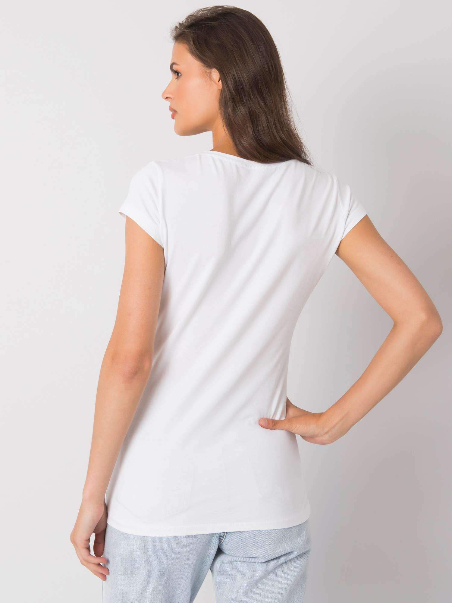 Biały t-shirt damski z czaszką