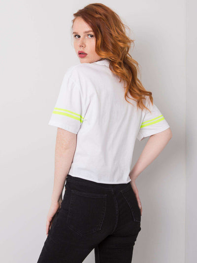 Biały t-shirt bawełniany z napisem