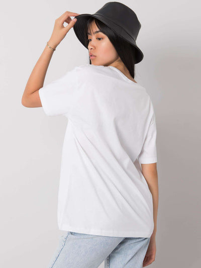 Biały t-shirt damski bawełniany