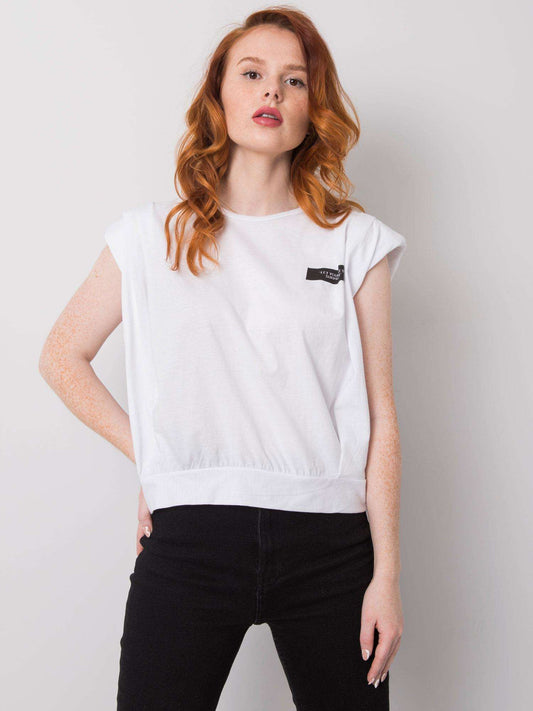 Biały t-shirt damski z napisami