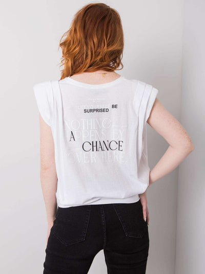 Biały t-shirt damski z napisami
