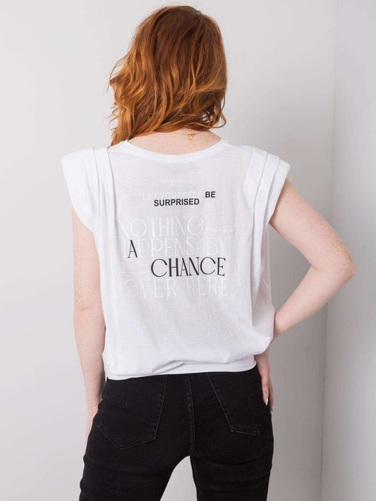 Biały t-shirt damski z napisami