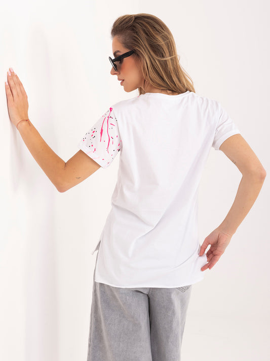 Biały t-shirt damski z napisem