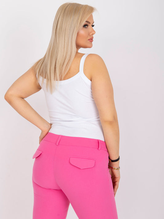 Biały top plus size biasic