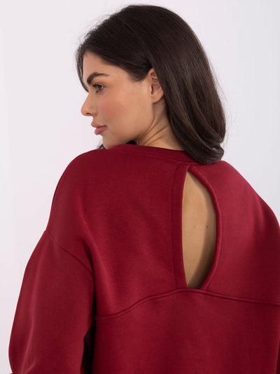 RUE PARIS Bordowa bluza z kontrastowym napisem