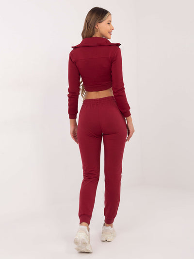 Spodnie dresowe basic bordowe