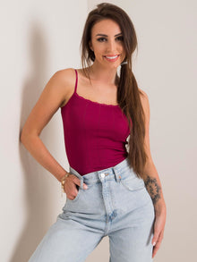 Bordowy top damski