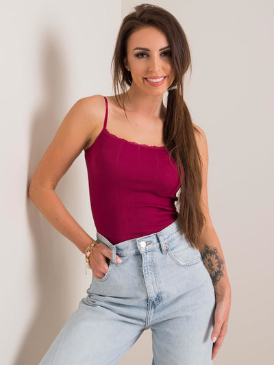 Bordowy top damski