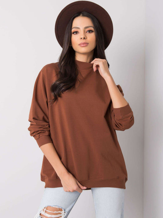 Brązowa bawełniana bluza basic