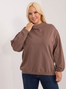 Brązowa bluza plus size basic