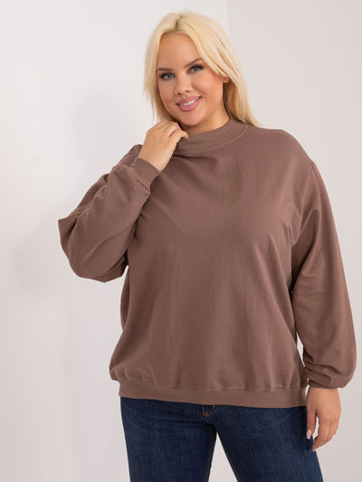 Brązowa bluza plus size basic