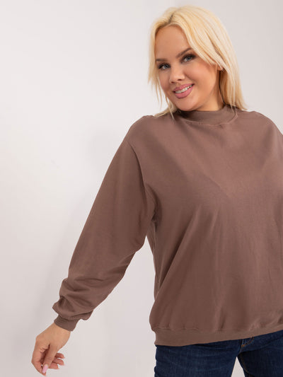 Brązowa bluza plus size basic