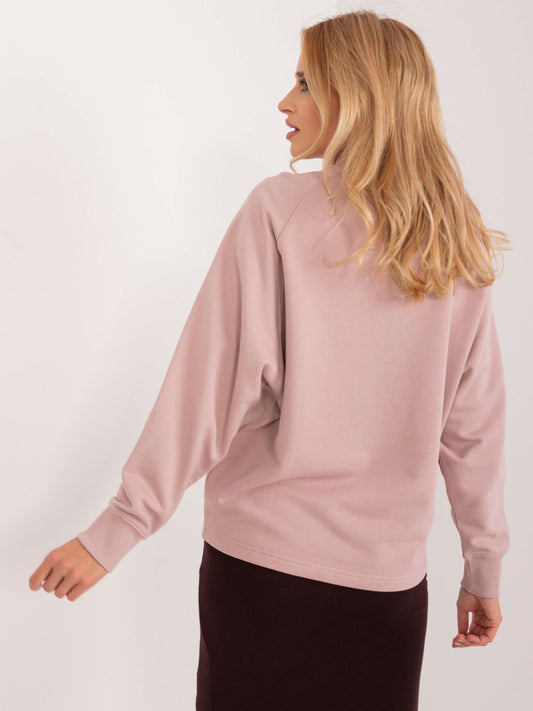SUBLEVEL Brudnoróżowa bluza oversize z napisem