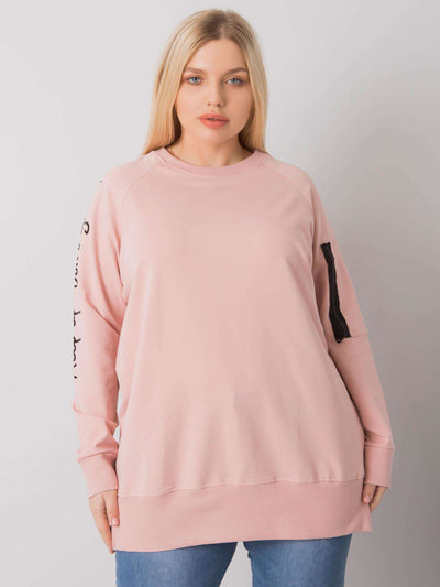 Brudnoróżowa damska tunika plus size