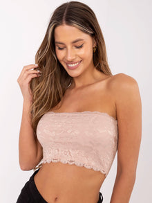 SUBLEVEL Brudnoróżowy top bandeau z podszewką