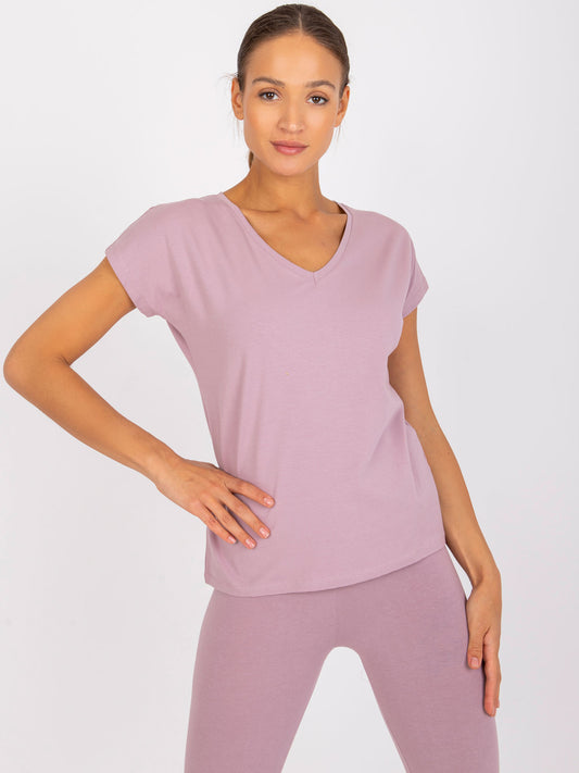 Brudnoróżowy damski t-shirt