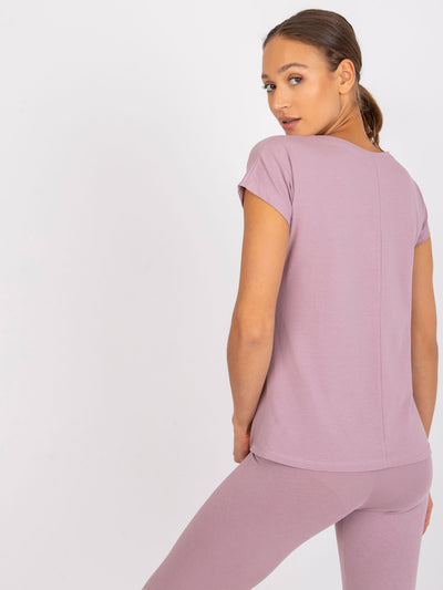 Brudnoróżowy damski t-shirt