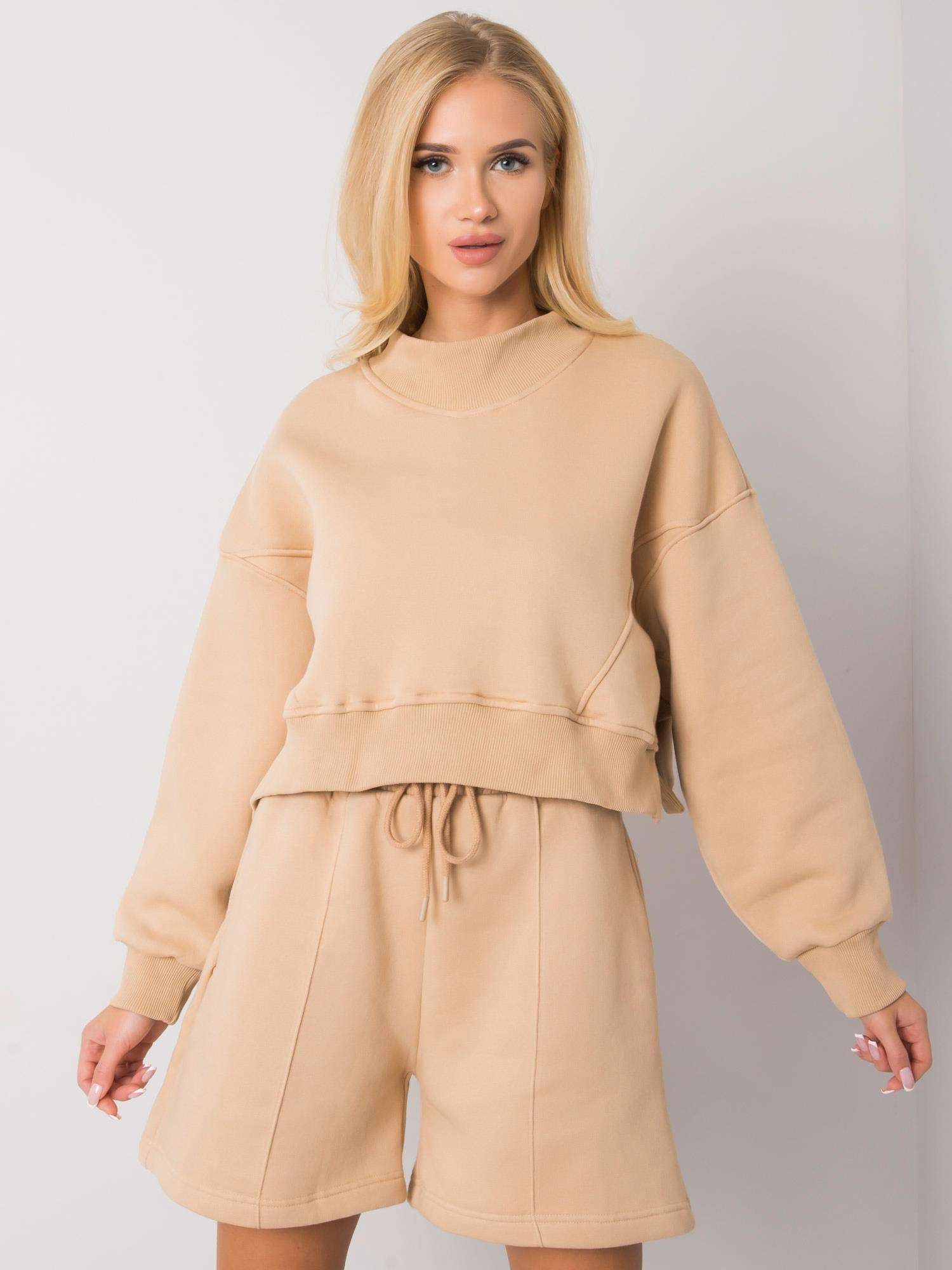 Camelowa bluza damska basic