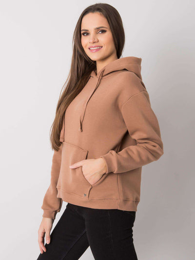 Camelowa bluza kangurka basic