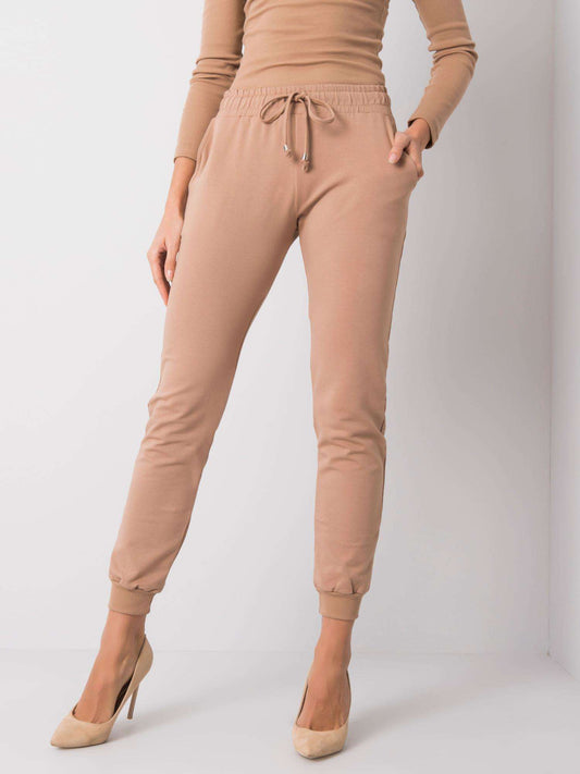 Spodnie dresowe basic camelowe