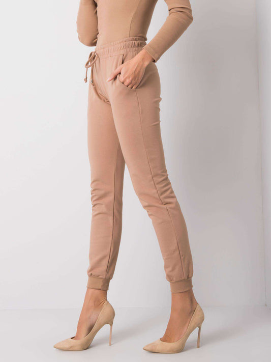 Spodnie dresowe basic camelowe