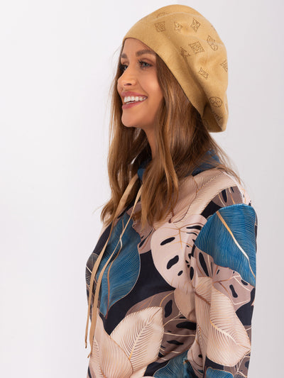 Camelowy beret damski