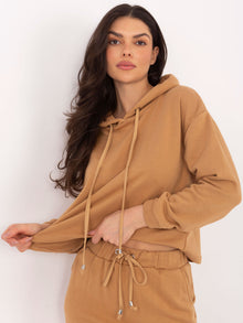 RUE PARIS Camelowy komplet bawełniany