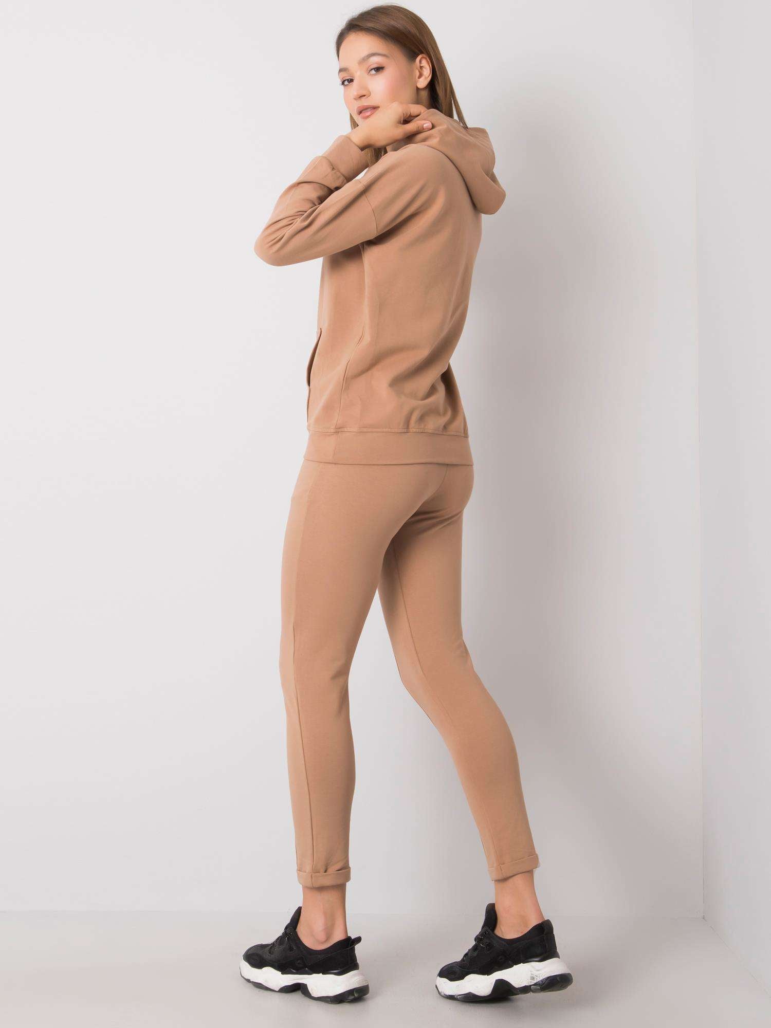 RUE PARIS Camelowy komplet casualowy