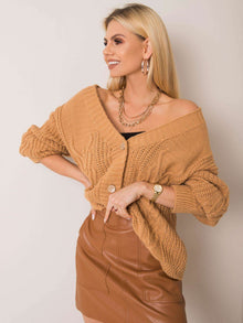 OCH BELLA Camelowy sweter oversize