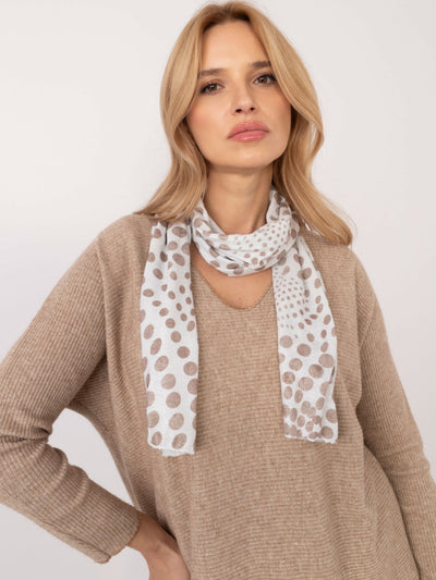 Camelowy damski sweter oversize z dekoltem V