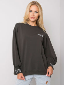 Ciemna khaki bluza z bawełny