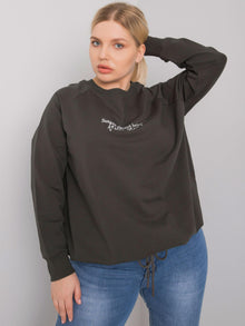 Ciemna khaki bluza damska plus size