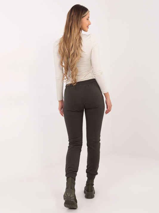 Spodnie dresowe basic ciemne khaki