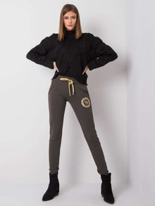 Ciemne khaki damskie dresy