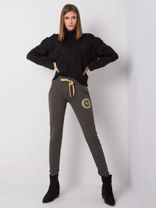 Ciemne khaki damskie dresy
