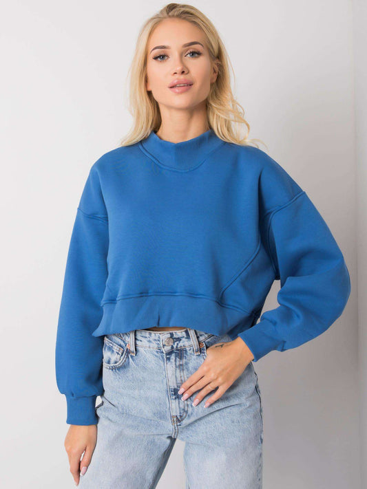 Ciemnoniebieska bluza damska basic