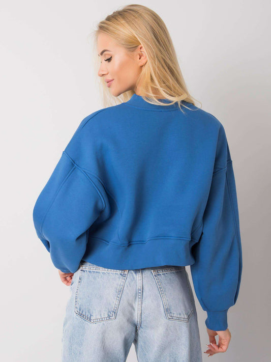 Ciemnoniebieska bluza damska basic