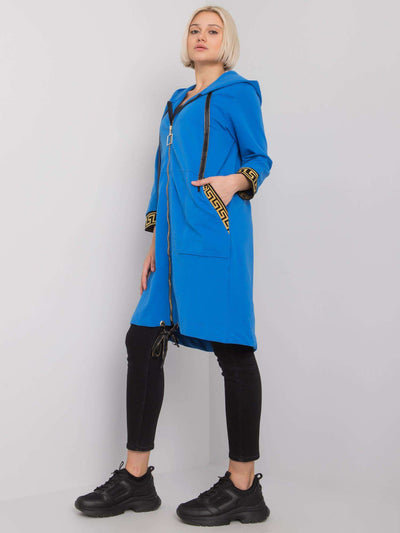 Ciemnoniebieska rozpinana bluza damska