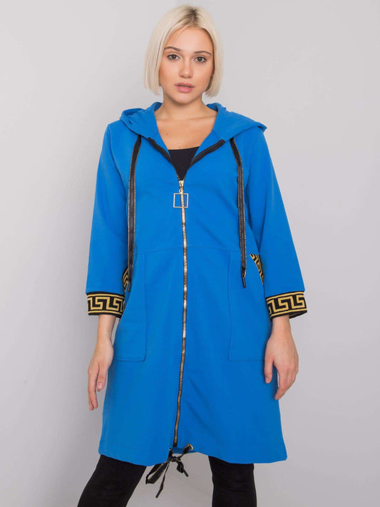Ciemnoniebieska rozpinana bluza damska