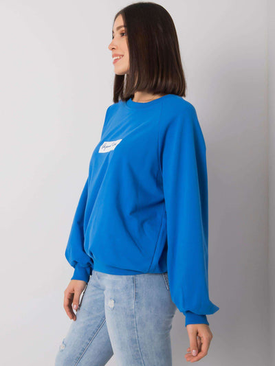 Ciemnoniebieska bawełniana bluza plus size