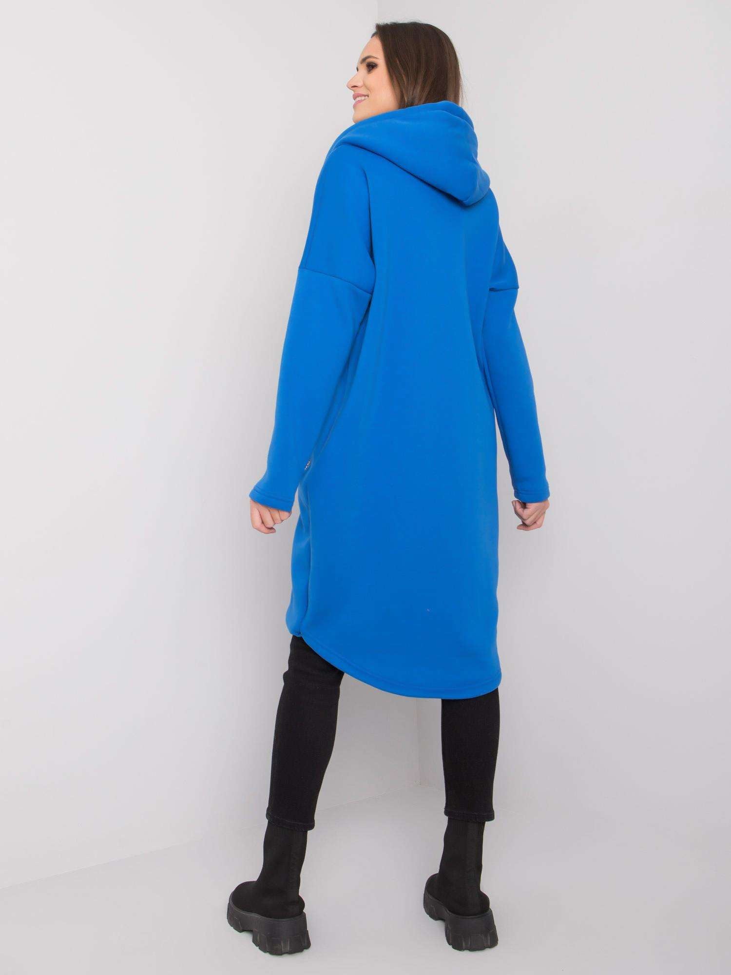 Ciemnoniebieska bluza basic na suwak